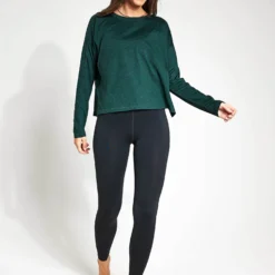 ReSet Long Sleeve Tee - Moss -Default Template 3 20 Girlfriend Collective RESET LONG SLEEVE TEE 3024 HGG MOSS MARLED 0016