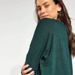 ReSet Long Sleeve Tee - Moss -Default Template 3 20 Girlfriend Collective RESET LONG SLEEVE TEE 3024 HGG MOSS MARLED 0022