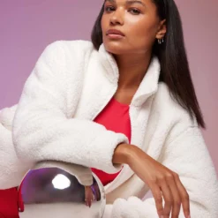 Sweaty Betty Canyon Fleece Zip Up - Lily White -Default Template 3 311023 TSE EDITORIAL 0166