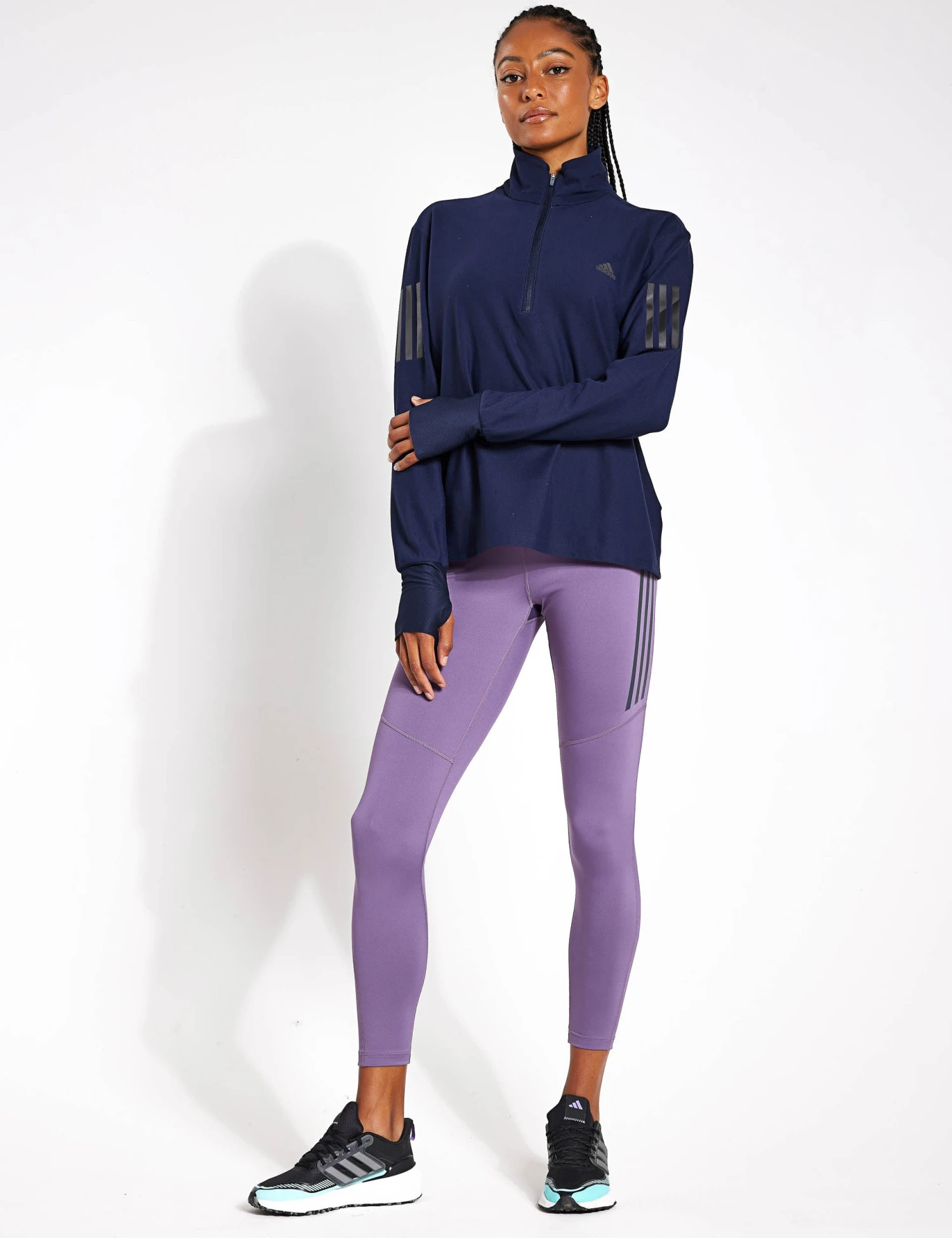 ADIDAS Own The Run Running 1/2 Zip Sweatshirt - Legend Ink 4 ADIDAS Own The Run Running 1/2 Zip Sweatshirt - Legend Ink - Image 4