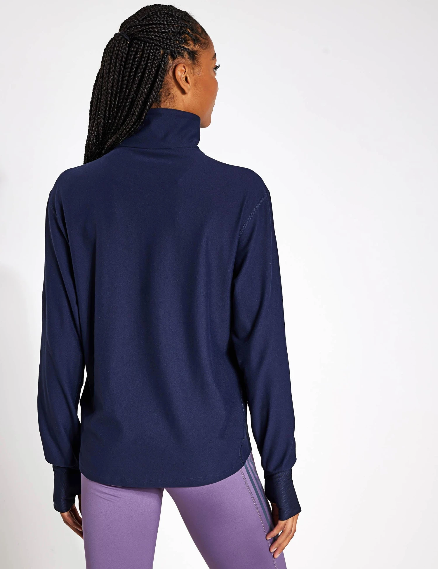 ADIDAS Own The Run Running 1/2 Zip Sweatshirt - Legend Ink 2 ADIDAS Own The Run Running 1/2 Zip Sweatshirt - Legend Ink - Image 2