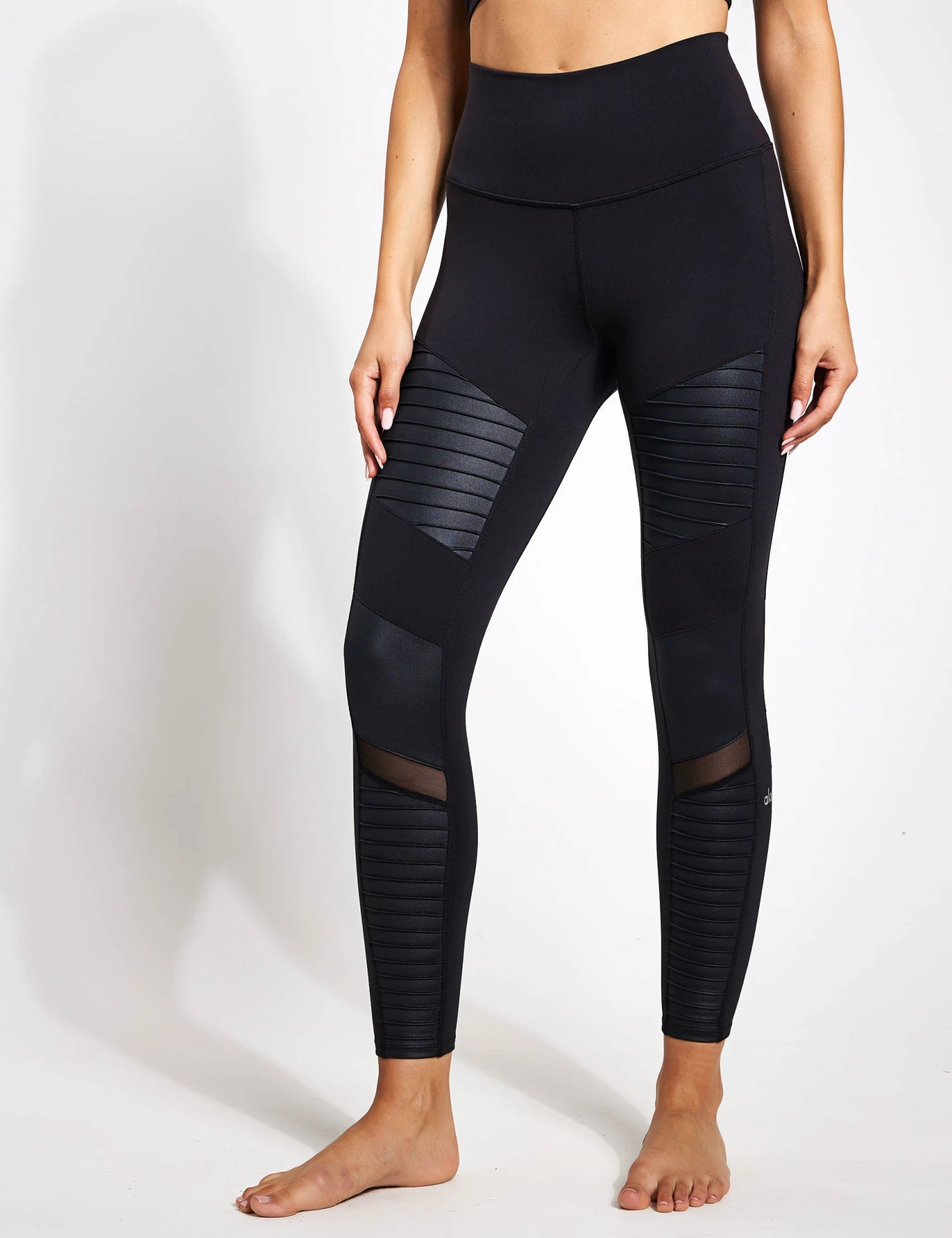 7/8 High Waisted Moto Legging - Black/Glossy 1 7/8 High Waisted Moto Legging - Black/Glossy