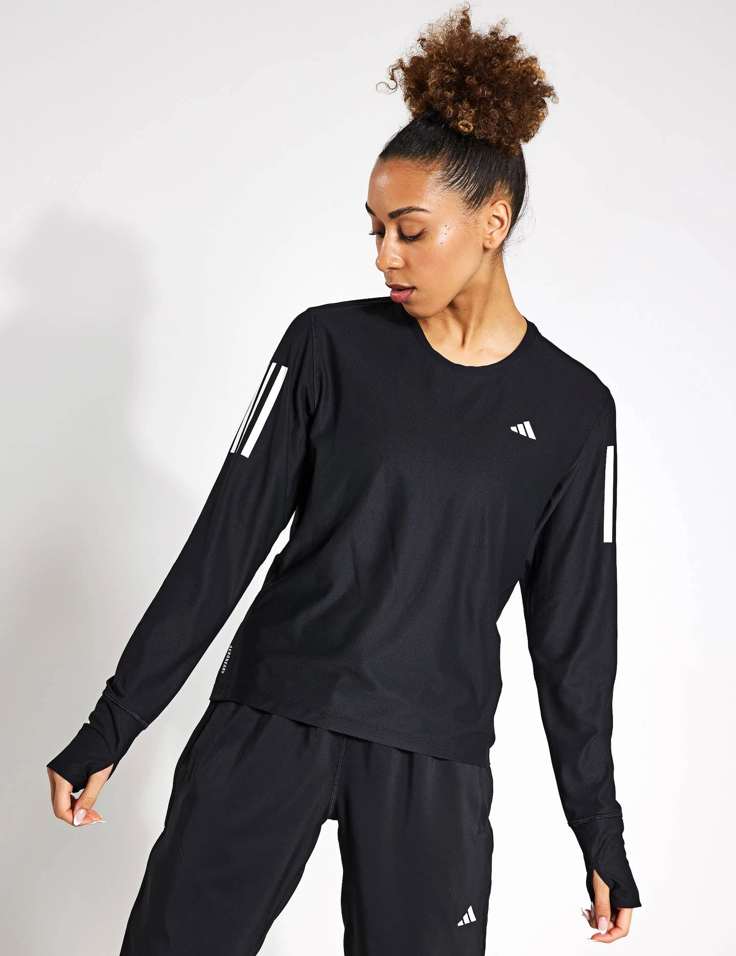 ADIDAS Own The Run Long Sleeve Tee - Black 1 ADIDAS Own The Run Long Sleeve Tee - Black