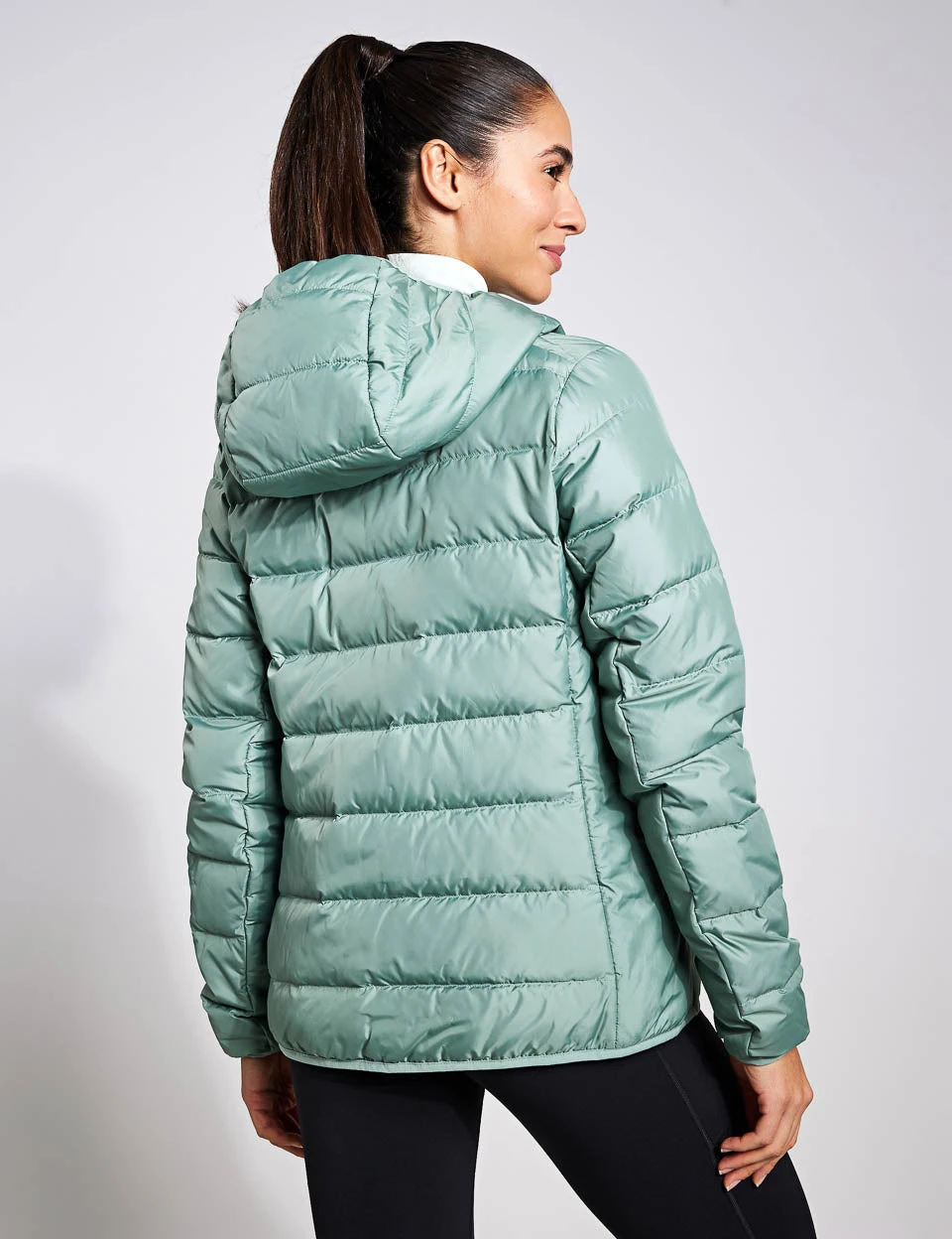 ADIDAS Terrex Multi Light Down Hooded Jacket - Silver Green 2 ADIDAS Terrex Multi Light Down Hooded Jacket - Silver Green - Image 2