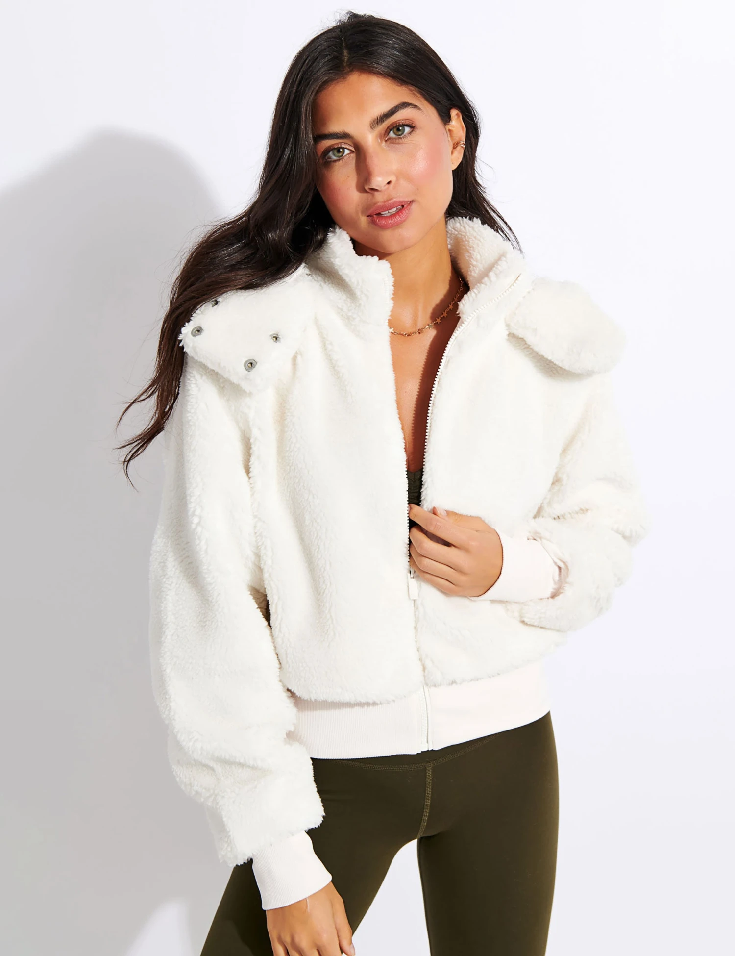 Foxy Sherpa Jacket - Ivory 1 Foxy Sherpa Jacket - Ivory