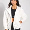 Sherpa Varsity Jacket - Ivory