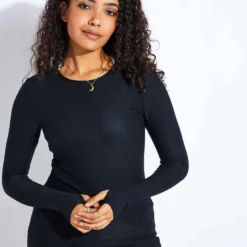 Beyond Yoga Featherweight Classic Crew Pullover - Darkest Night 8 Beyond Yoga Featherweight Classic Crew Pullover - Darkest Night -Default Template 3 Beyond Yoga CF Featherweight Classic Crew Pullover LWSD7575 Darkest Night 0008