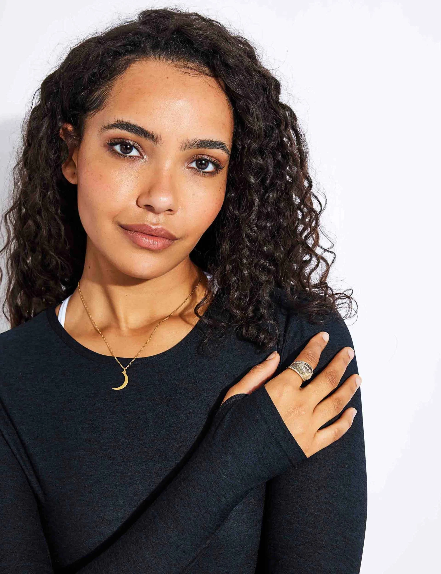 Beyond Yoga Featherweight Classic Crew Pullover - Darkest Night 5 Beyond Yoga Featherweight Classic Crew Pullover - Darkest Night - Image 5