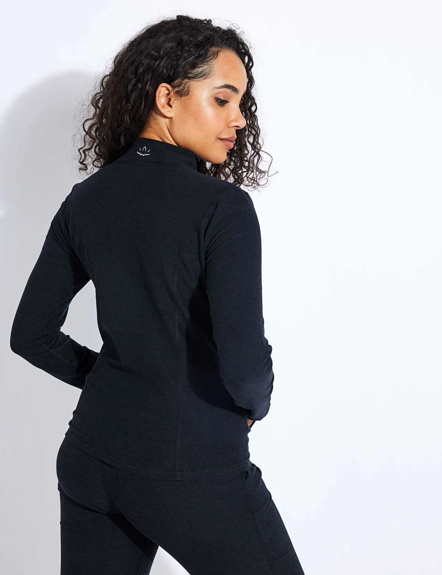 Beyond Yoga Spacedye On The Go Mock Neck Jacket - Darkest Night 2 Beyond Yoga Spacedye On The Go Mock Neck Jacket - Darkest Night - Image 2