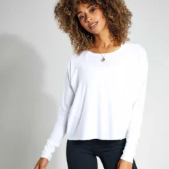 Beyond Yoga Featherweight Daydreamer Pullover - Cloud White