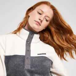 Columbia Benton Springs Half Snap Pullover - City Grey Heather/Chalk -Default Template 3 Columbia BENTON SPRINGSTM 1 2 SNAP PULLOVER 1860991 023 City Grey Heather Chalk 0023