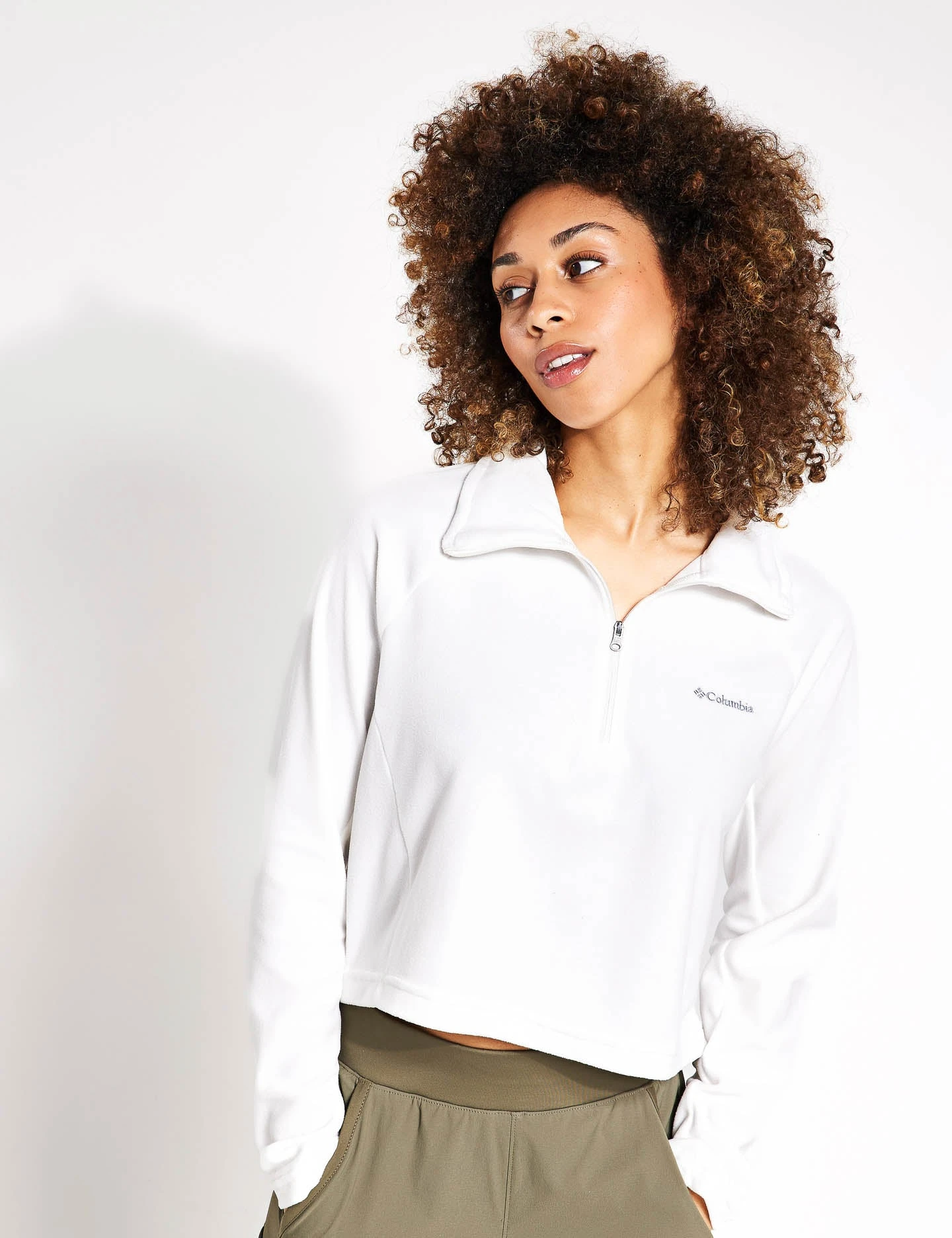 Columbia Glacial II Casual Cropped Fleece - Sea Salt 1 Columbia Glacial II Casual Cropped Fleece - Sea Salt