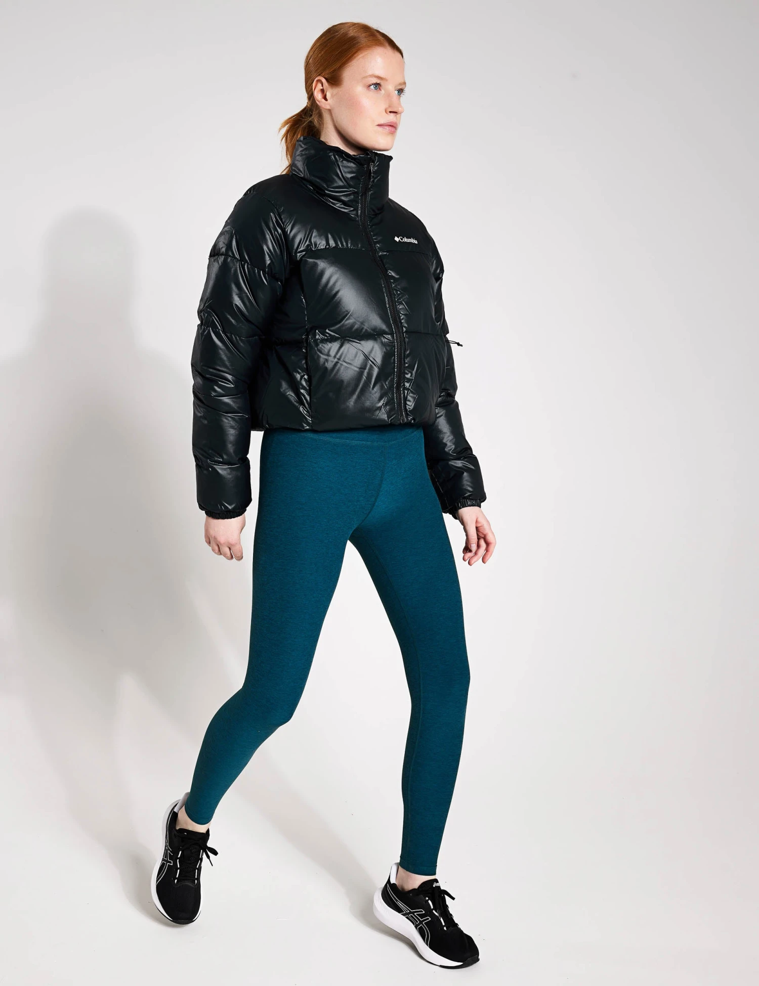 Columbia Puffect Cropped Puffer Jacket - Black Gloss 4 Columbia Puffect Cropped Puffer Jacket - Black Gloss - Image 4