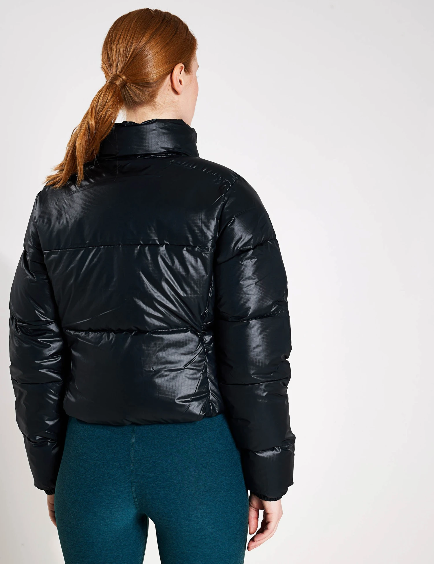 Columbia Puffect Cropped Puffer Jacket - Black Gloss 2 Columbia Puffect Cropped Puffer Jacket - Black Gloss - Image 2