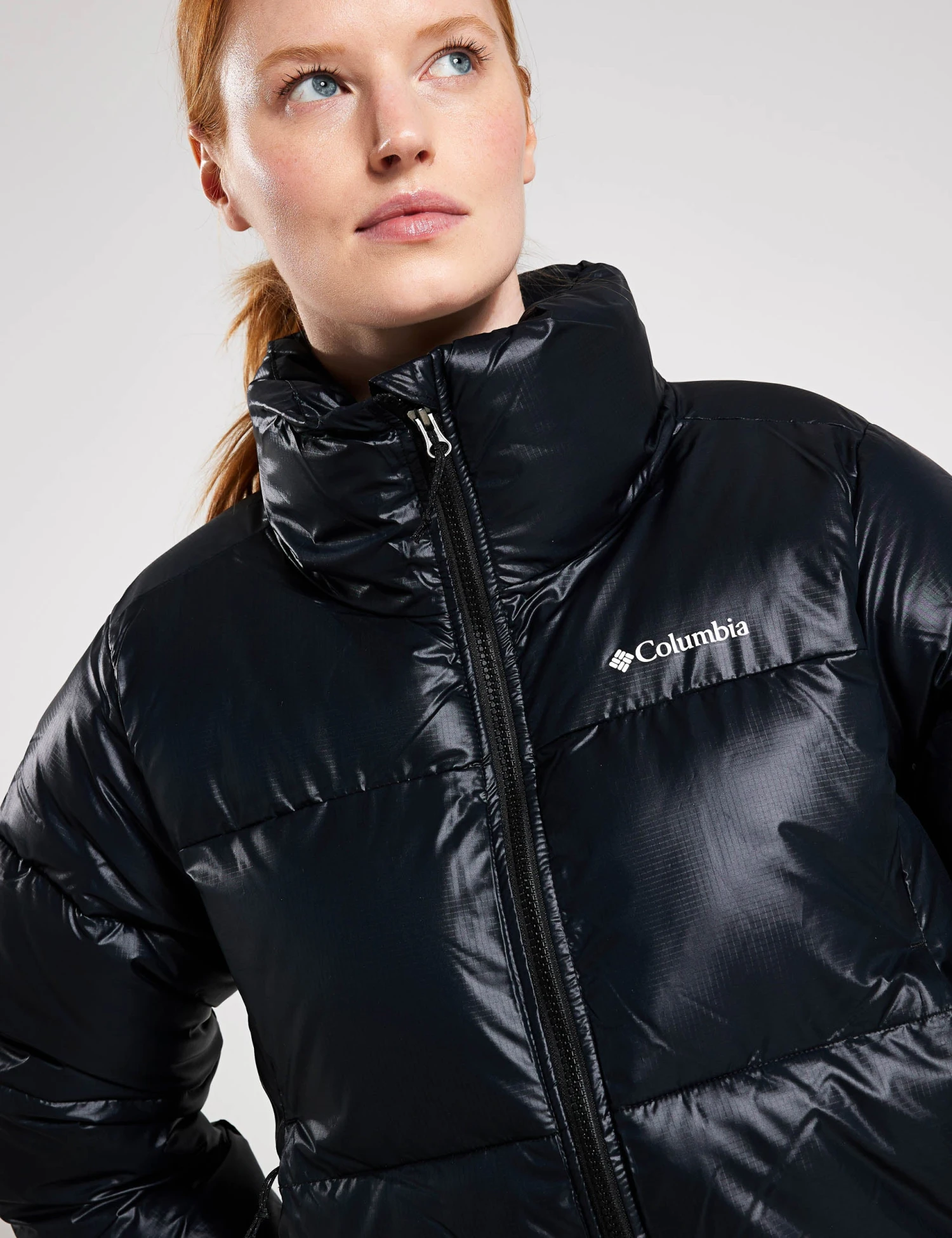 Columbia Puffect Cropped Puffer Jacket - Black Gloss 3 Columbia Puffect Cropped Puffer Jacket - Black Gloss - Image 3