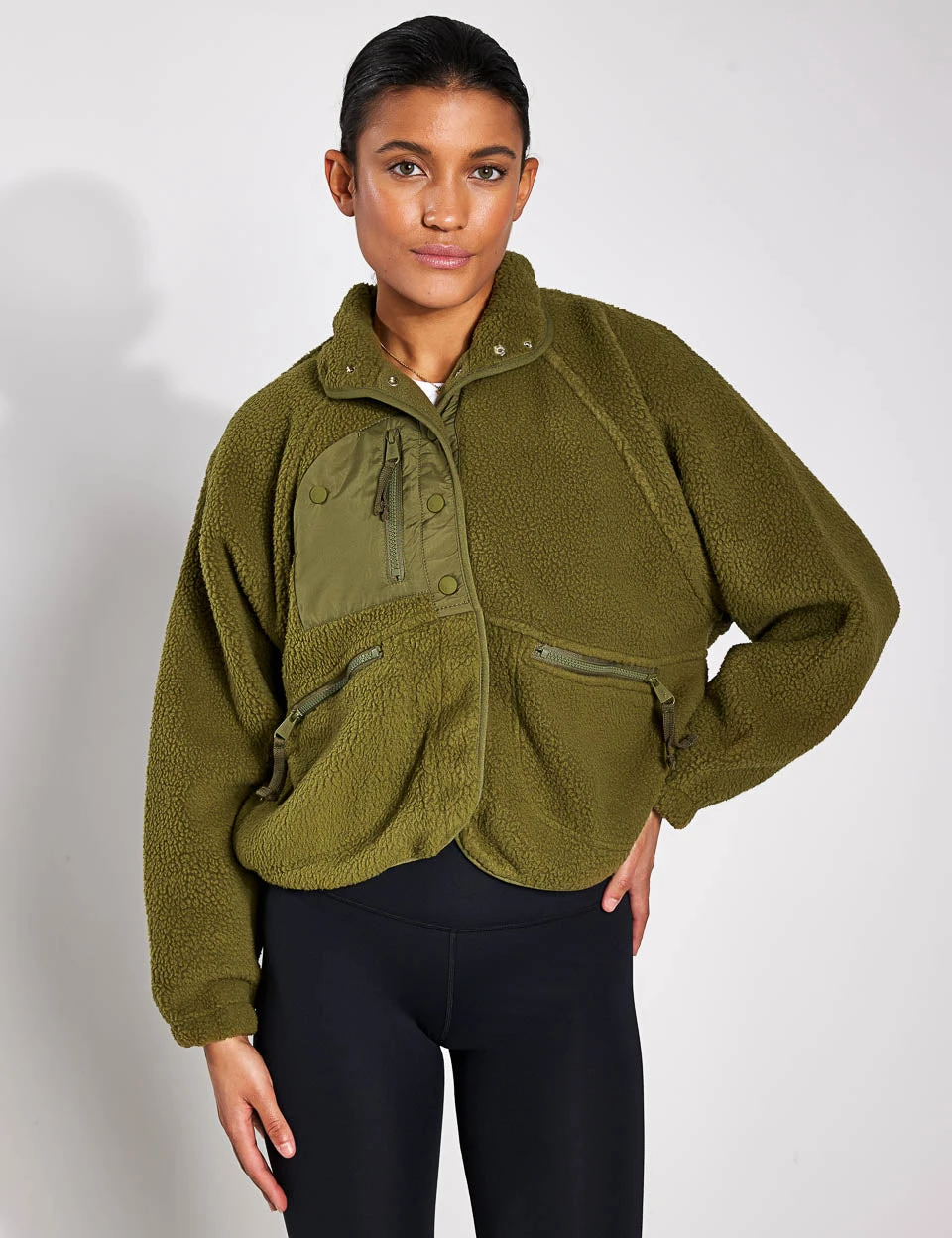 Hit The Slopes Fleece Jacket - Army 1 Hit The Slopes Fleece Jacket - Army