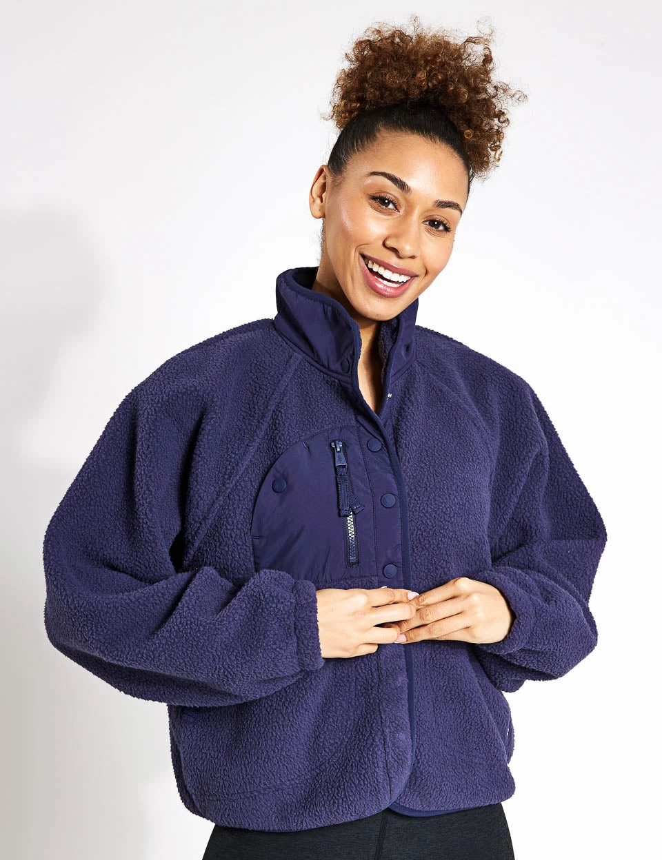 Hit The Slopes Fleece Jacket - Deepest Navy 1 Hit The Slopes Fleece Jacket - Deepest Navy