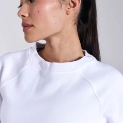 Cotton Rich Crew Neck Sweatshirt - White 8 Cotton Rich Crew Neck Sweatshirt - White -Default Template 3 GOODMOVE Pocket Sweat T51 3009R WHITE 0021