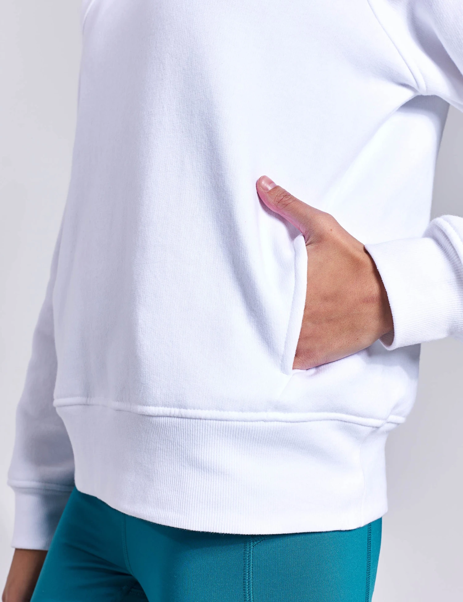 Cotton Rich Crew Neck Sweatshirt - White 3 Cotton Rich Crew Neck Sweatshirt - White - Image 3