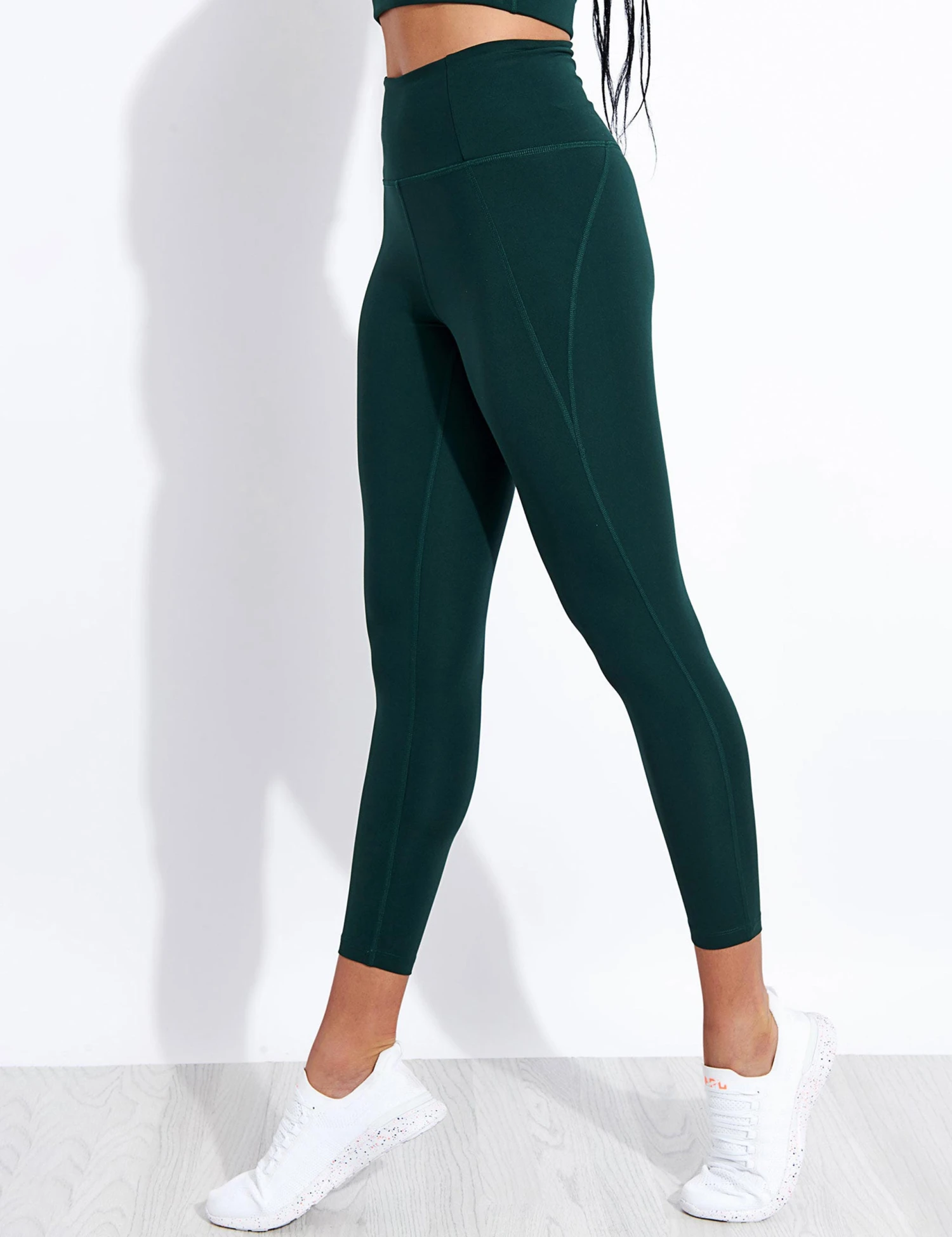 Compressive High Waisted 7/8 Legging - Moss 1 Compressive High Waisted 7/8 Legging - Moss