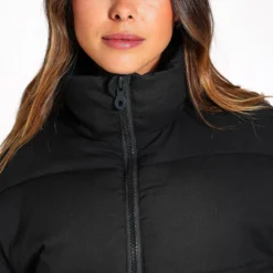 Cropped Puffer Jacket - Black -Default Template 3 Girlfriend Collective CROPPED PUFFER 2000 JB BLACK 0025