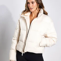 Cropped Puffer - Snow