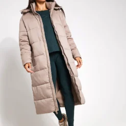 Long Puffer Jacket - Limestone