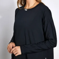 ReSet Long Sleeve Tee - Black -Default Template 3 Girlfriend Collective RESET LONG SLEEVE TEE 3024 JB BLACK 0021 115e38fe 11f7 4ec3 b14b f9716029bedd