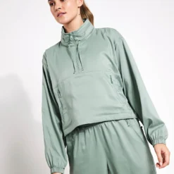 Hummingbird Half Zip Windbreaker - Chinoiserie