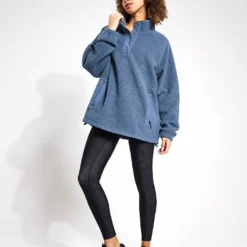 Borg Funnel Neck Fleece - Dark Airforce 9 Borg Funnel Neck Fleece - Dark Airforce -Default Template 3 Goodmove BORG POP OVER 6451A DA DARK AIRFORCE 0006