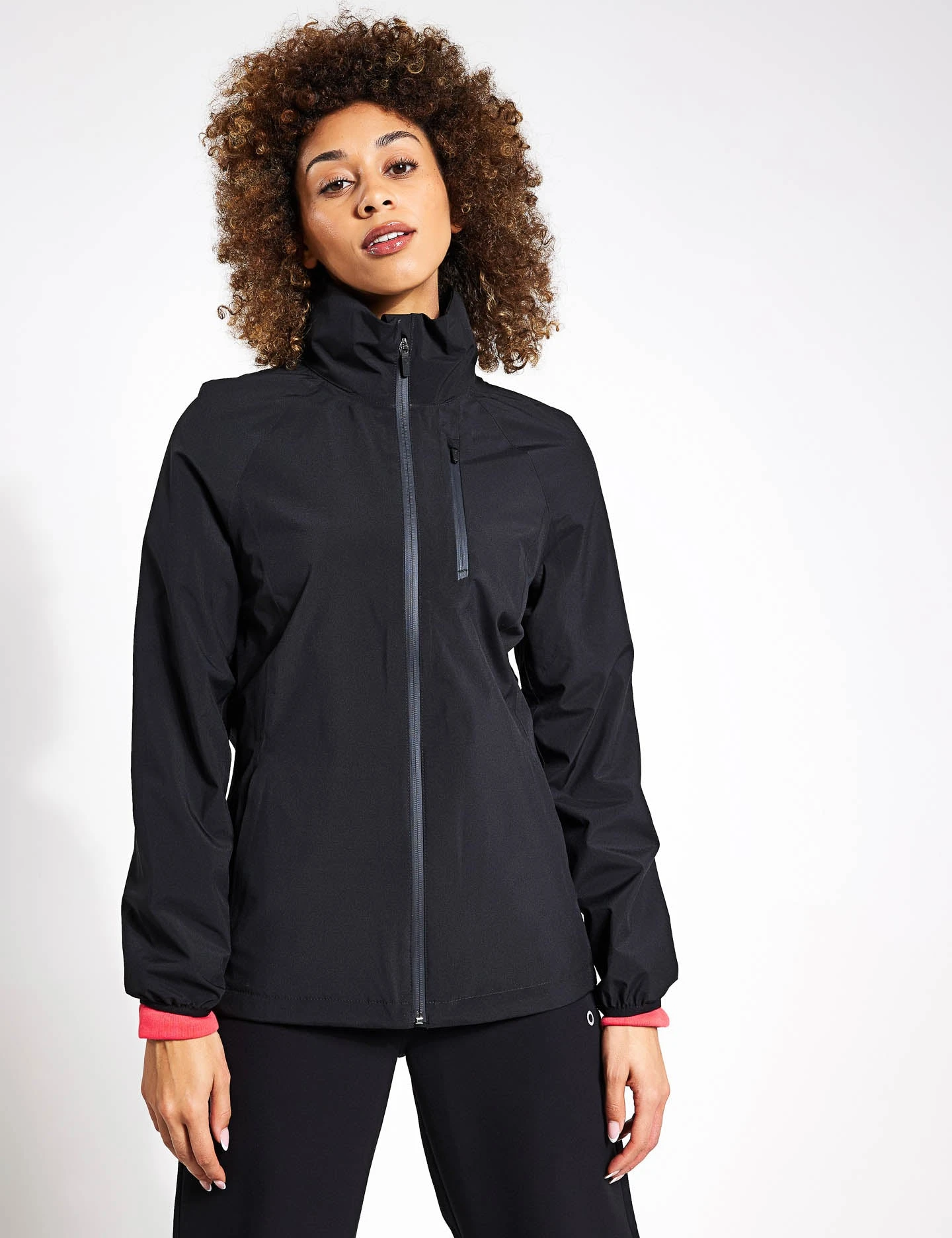 Waterproof Zip Up Hooded Jacket - Black 1 Waterproof Zip Up Hooded Jacket - Black