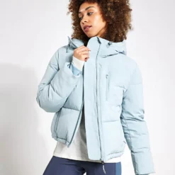 Stormwear Hooded Cropped Puffer - Light Mint