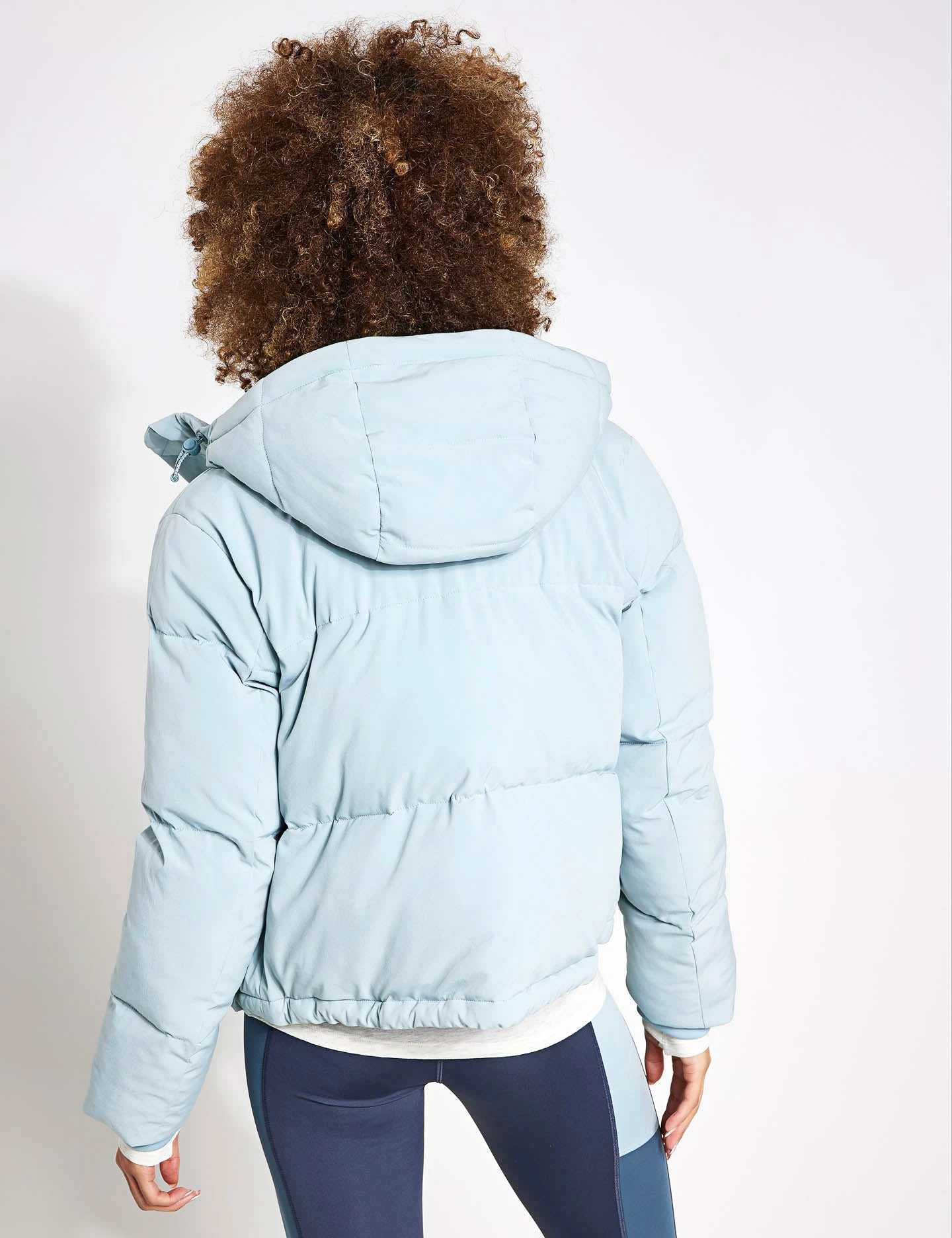 Stormwear Hooded Cropped Puffer - Light Mint 2 Stormwear Hooded Cropped Puffer - Light Mint - Image 2