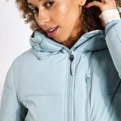 Stormwear Hooded Cropped Puffer - Light Mint 6 Stormwear Hooded Cropped Puffer - Light Mint -Default Template 3 Goodmove CROP PUFFER JACKET 5829 LIGHT MINT 0024