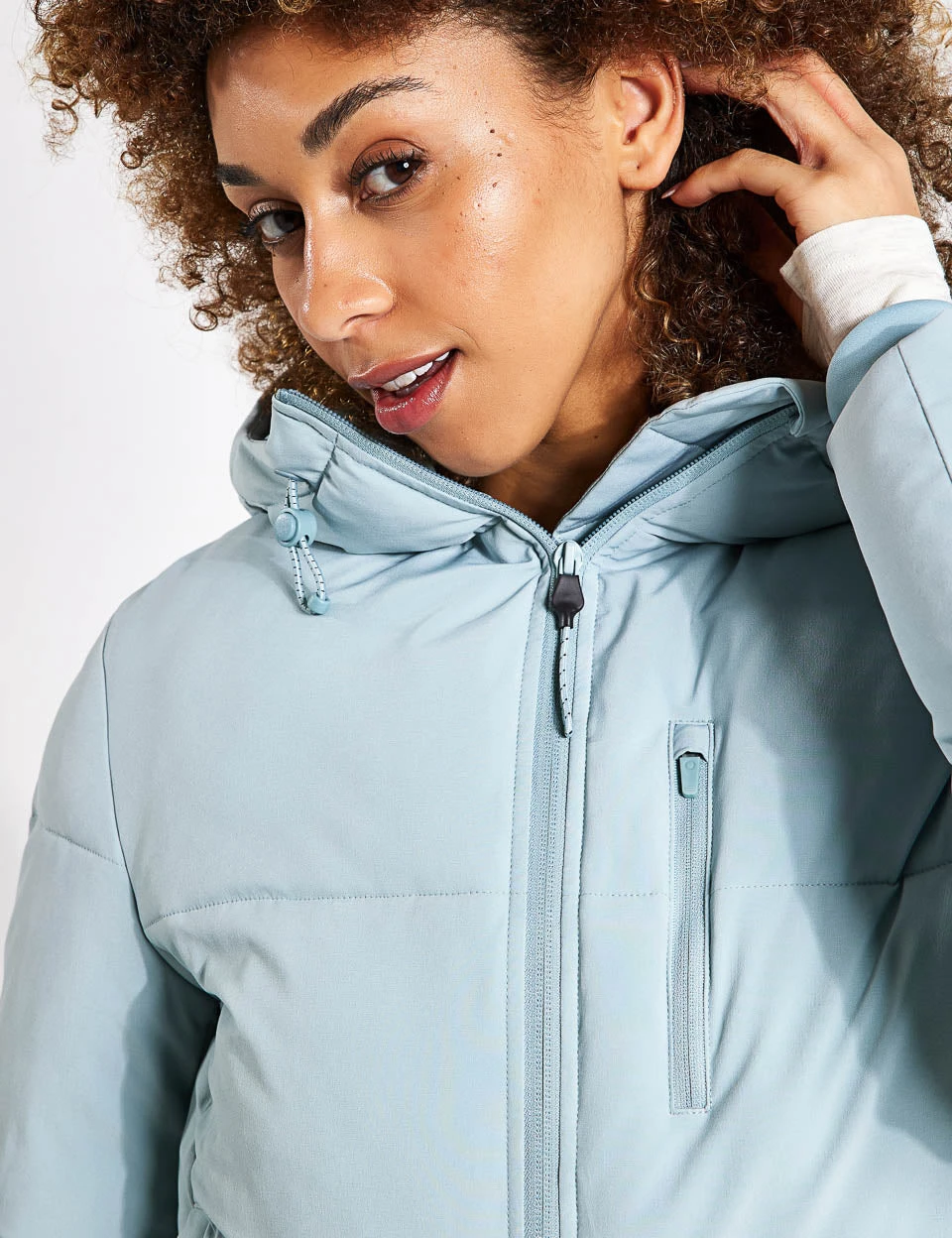 Stormwear Hooded Cropped Puffer - Light Mint 3 Stormwear Hooded Cropped Puffer - Light Mint - Image 3