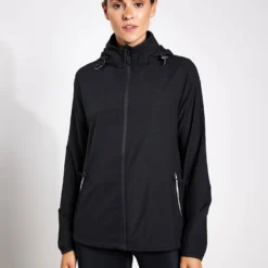Stormwear Packable Hooded Running Jacket - Black