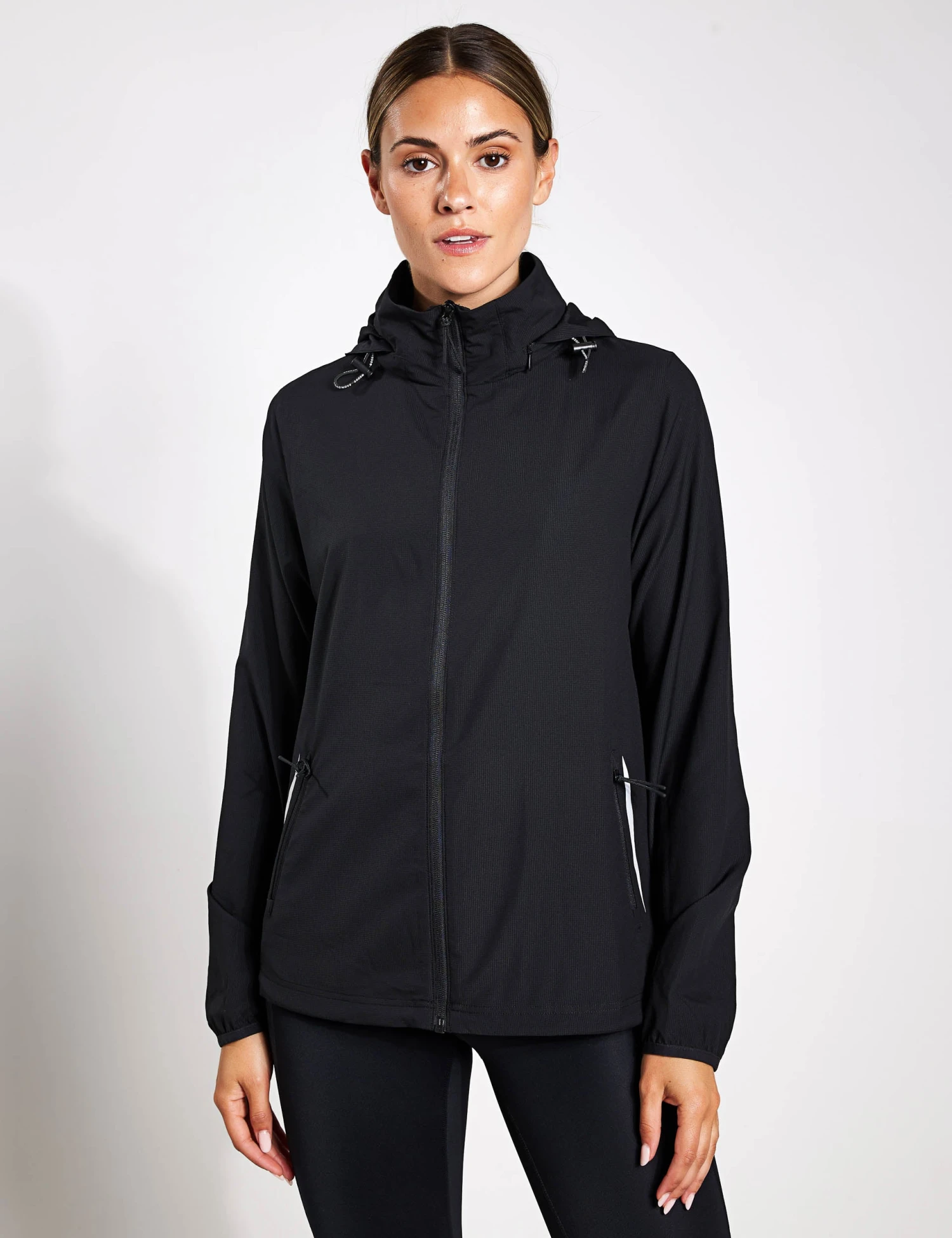 Stormwear Packable Hooded Running Jacket - Black 1 Stormwear Packable Hooded Running Jacket - Black