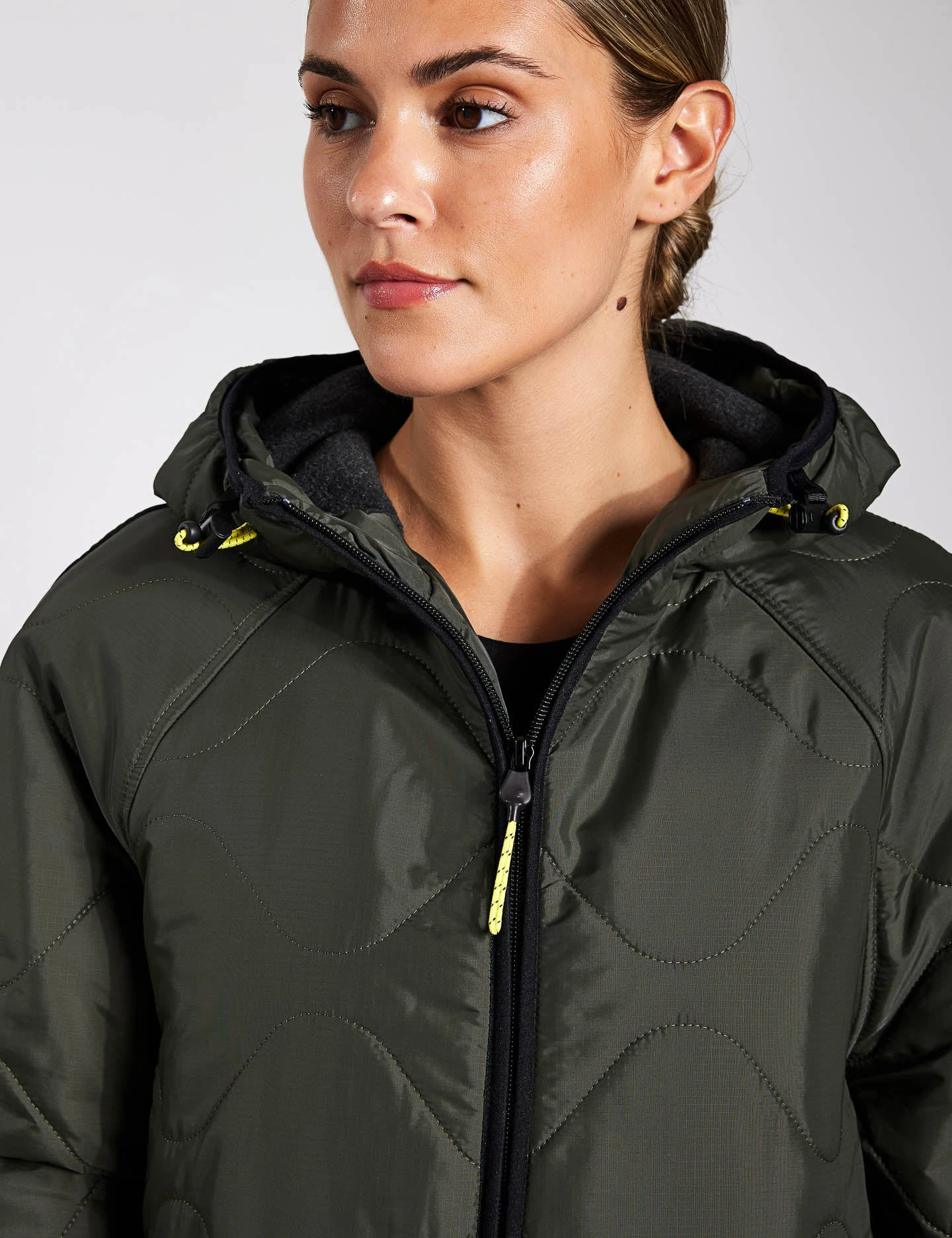 Stormwear Fleece Lined Longline Parka - Dark Olive 2 Stormwear Fleece Lined Longline Parka - Dark Olive - Image 2