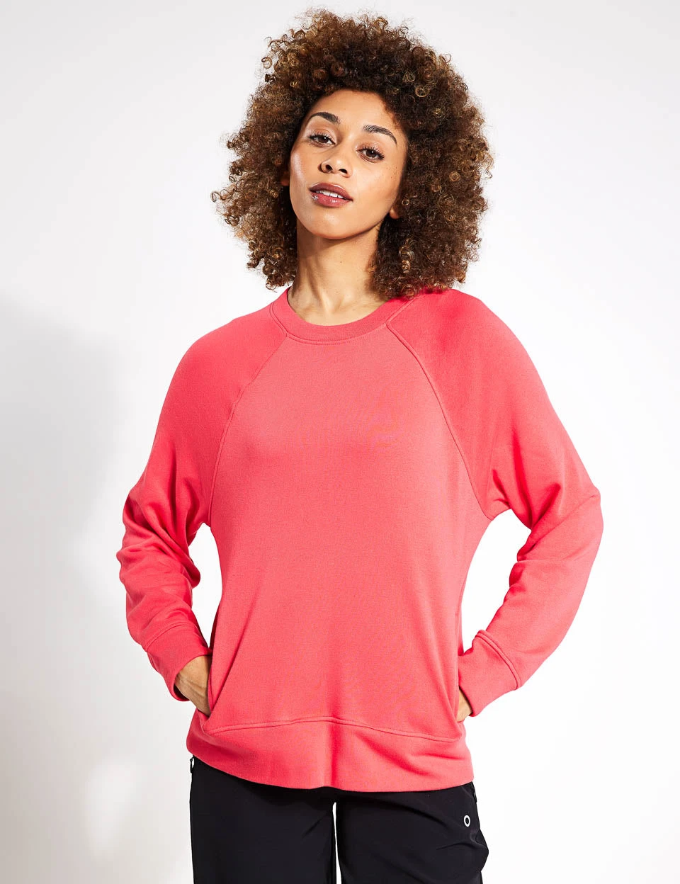 Cotton Rich Crew Neck Sweatshirt - Strawberry 1 Cotton Rich Crew Neck Sweatshirt - Strawberry