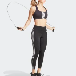 ADIDAS Train Essentials 3-Stripes High Waisted 7/8 Leggings - Black 10 ADIDAS Train Essentials 3-Stripes High Waisted 7/8 Leggings - Black -Default Template 3 HT5438 5 APPAREL OnModel WalkingView grey