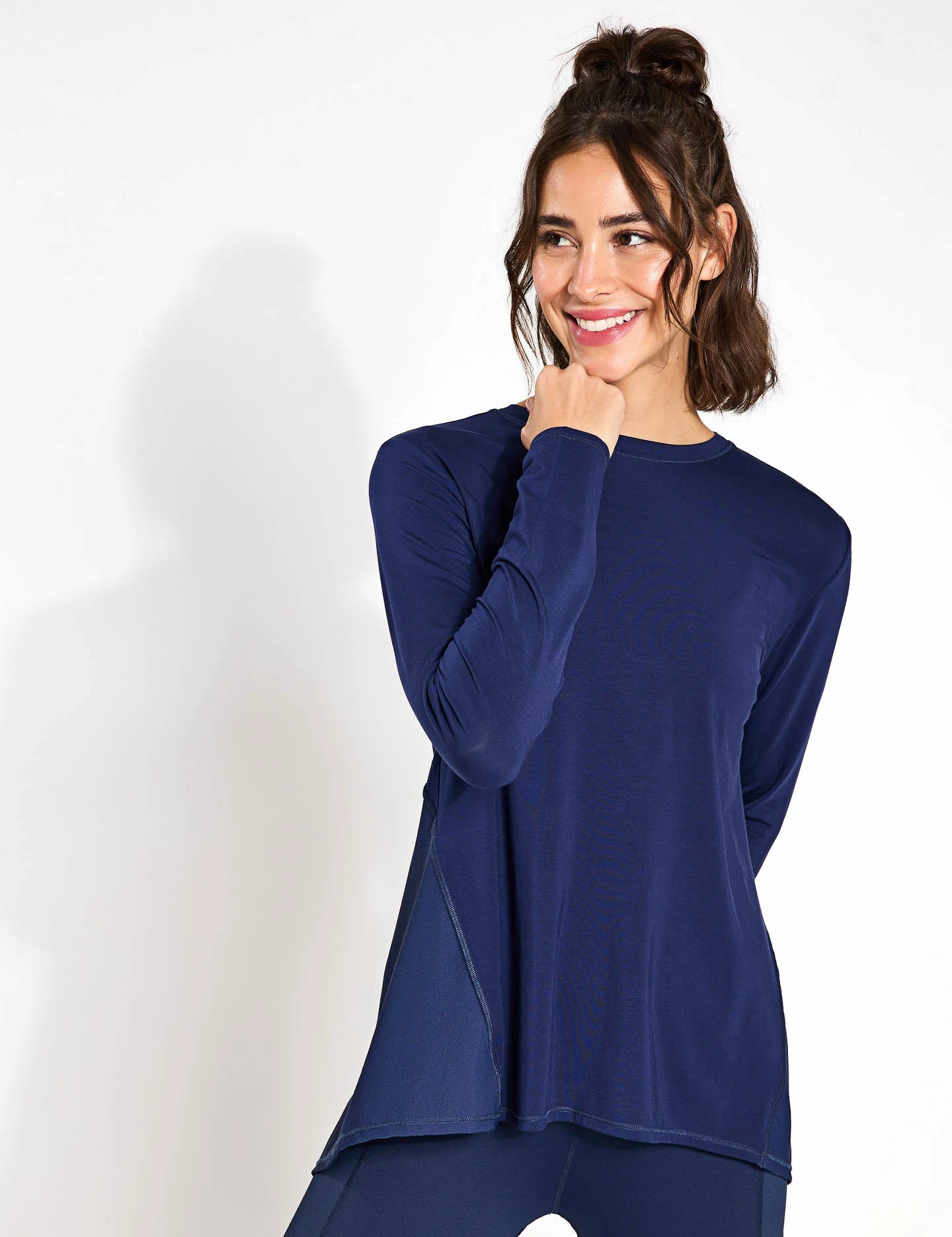 Kendall Long Sleeve Top - Navy 1 Kendall Long Sleeve Top - Navy
