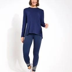 Kendall Long Sleeve Top - Navy 7 Kendall Long Sleeve Top - Navy -Default Template 3 Lilybod Kendall Longsleeve LT88 NB Navy 0014