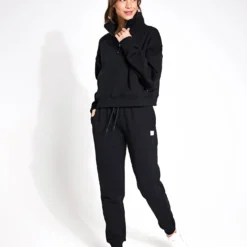 Millie Slim Fleece Track Pant - Black -Chillcradle Sale Store Lilybod MILLIE SLIM FLEECE TRACKPANT LL88 BL Black 0001