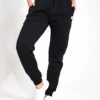 Millie Slim Fleece Track Pant - Black