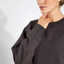 Millie Sweater - Coal Grey 7 Millie Sweater - Coal Grey -Default Template 3 Lilybod Millie Classic Fleece Crew LT67 CLG Coal Grey 0015