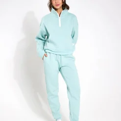 Millie Slim Fleece Track Pant - Sage Green -Default Template 3 Lilybod Millie Slim Fleece Trackpant LL88 SG Sage Green 0001