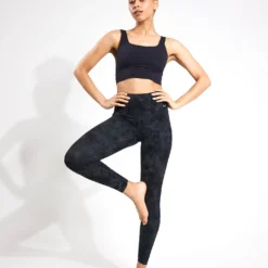 Nike Zenvy High Waisted 7/8 Tie-Dye Leggings - Black -Default Template 3 Nike zenvy hw 7 8 tie dye leggings black fn4167 010 FN4167 010S 05561