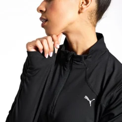 Puma Run Cloudspun Quarter Zip Pullover - Black 7 Puma Run Cloudspun Quarter Zip Pullover - Black -Default Template 3 PUMA run cloudspun quarter zip pullover black 52496301 PUMA Black S 0032
