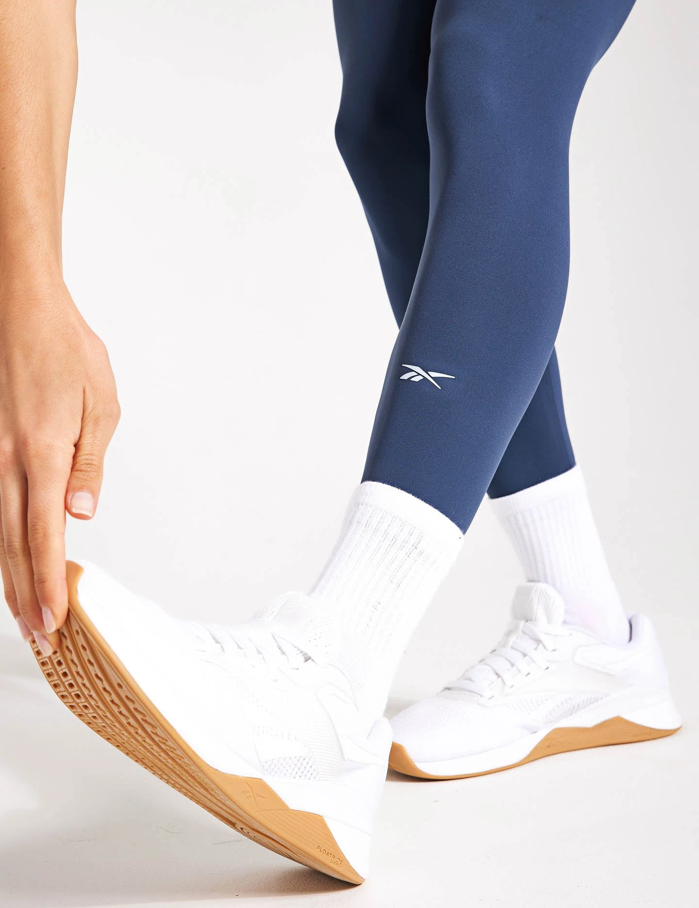 Reebok Active Collective Dreamblend 7/8 Leggings - East Coast Blue 3 Reebok Active Collective Dreamblend 7/8 Leggings - East Coast Blue - Image 3