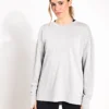 Sweaty Betty After Class Longline Sweatshirt - Light Grey Marl